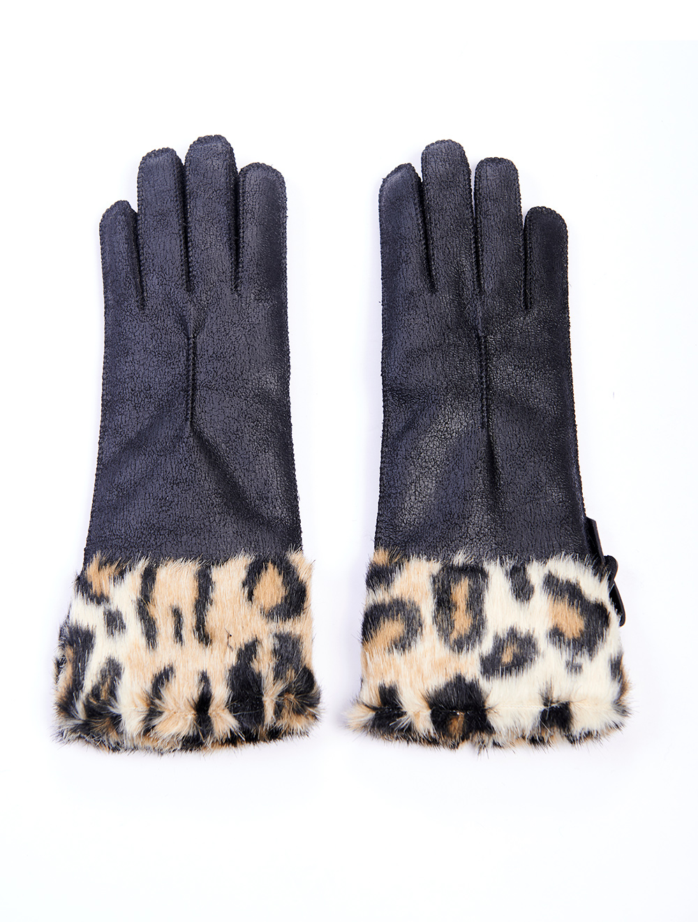 Gloves with cuffs in spotted faux fur - Save The Queen!