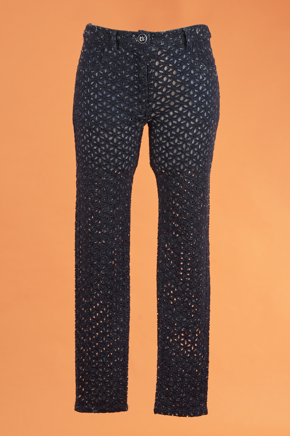 Save The Queen Pantaloni traforati blu